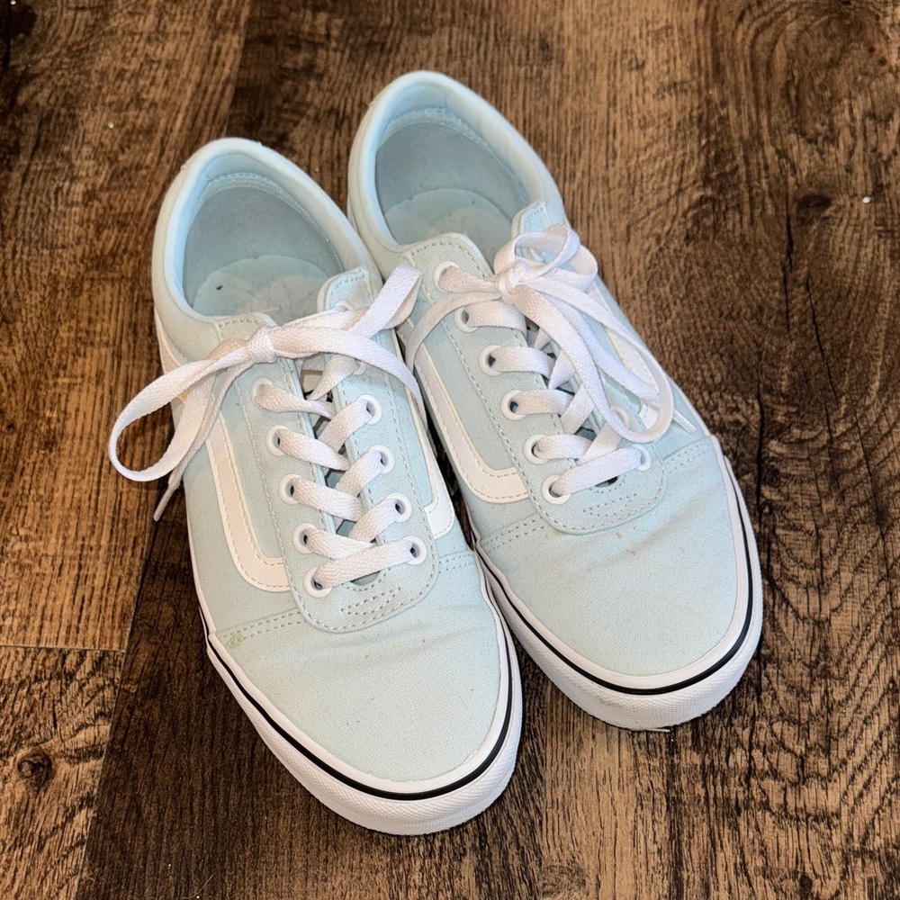 Vans Women's Light Blue Canvas Sneakers